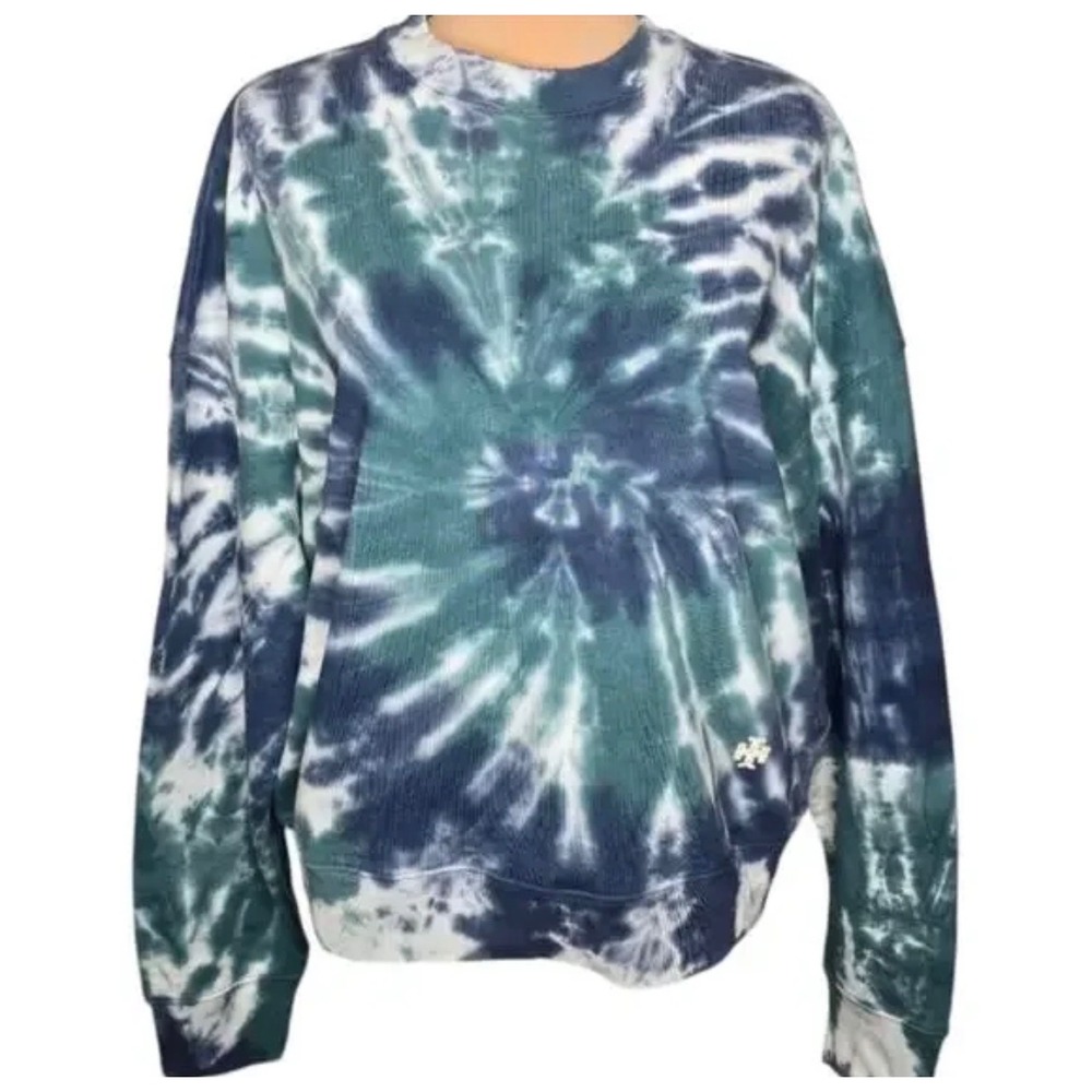 Tory Burch‎ Sport Tie Dye Crewneck Sweatshirt Size XL